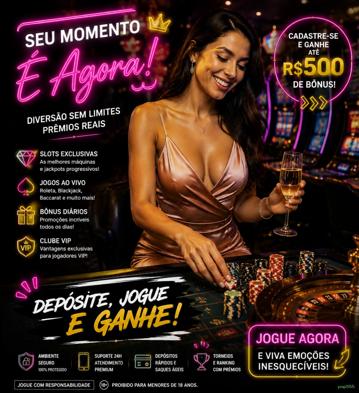 Desempenho do app pop555 em diferentes aparelhos